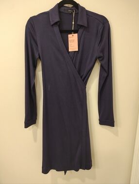 Quince 100% Silk Wrap Dress
